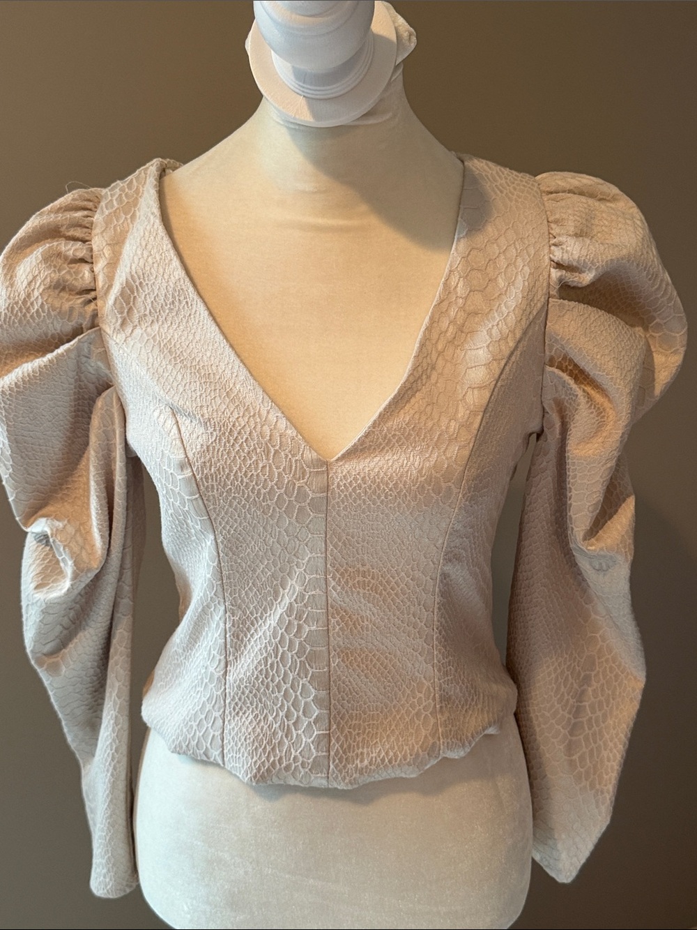Pants Store - Snake Skin tan blouse -